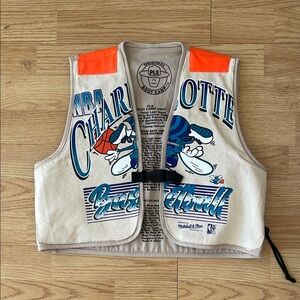 Reworked Charlotte Hornets Crop Cargo Vest